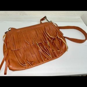 Brown Fringed Purse